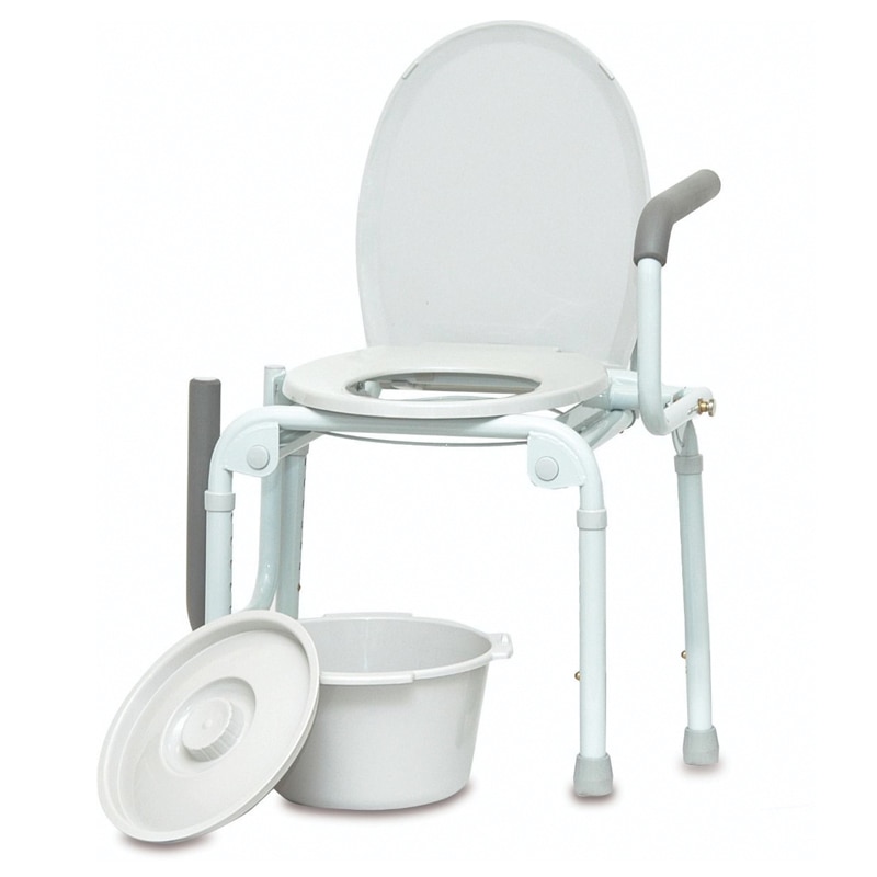 Steel Drop Arm Commode